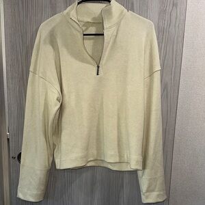 Madewell Ivory Textured Knit Sweater